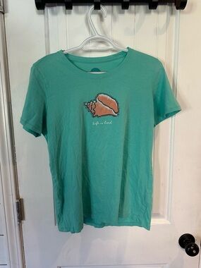 Life Is Good Women’s Crewneck Tee in Teal